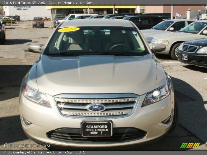 Gold Leaf Metallic / Light Stone 2010 Ford Taurus SEL AWD