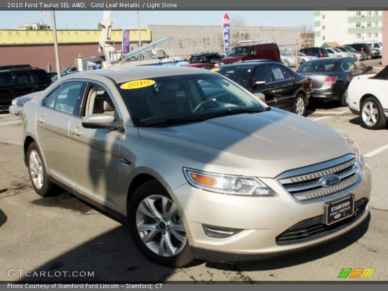Gold Leaf Metallic / Light Stone 2010 Ford Taurus SEL AWD