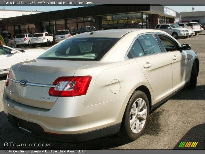 Gold Leaf Metallic / Light Stone 2010 Ford Taurus SEL AWD
