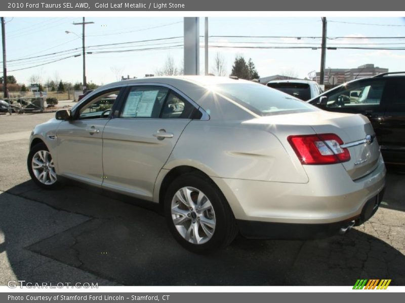 Gold Leaf Metallic / Light Stone 2010 Ford Taurus SEL AWD