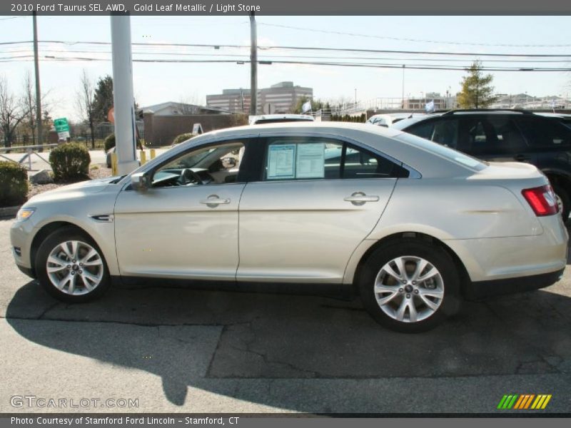 Gold Leaf Metallic / Light Stone 2010 Ford Taurus SEL AWD