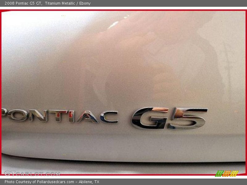 Titanium Metallic / Ebony 2008 Pontiac G5 GT