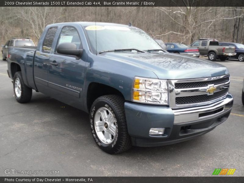 Blue Granite Metallic / Ebony 2009 Chevrolet Silverado 1500 LT Extended Cab 4x4