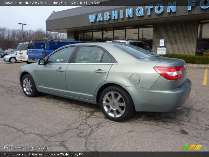Moss Green Metallic / Light Stone 2008 Lincoln MKZ AWD Sedan