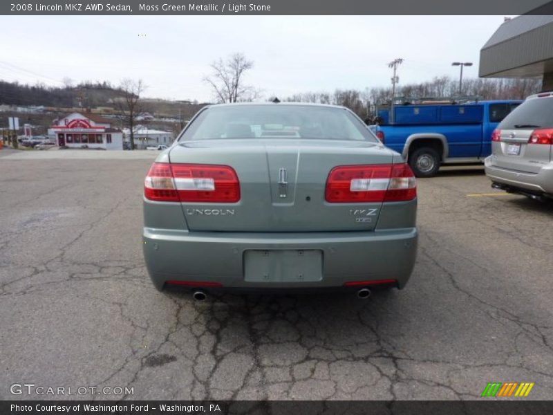 Moss Green Metallic / Light Stone 2008 Lincoln MKZ AWD Sedan