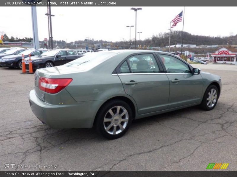 Moss Green Metallic / Light Stone 2008 Lincoln MKZ AWD Sedan