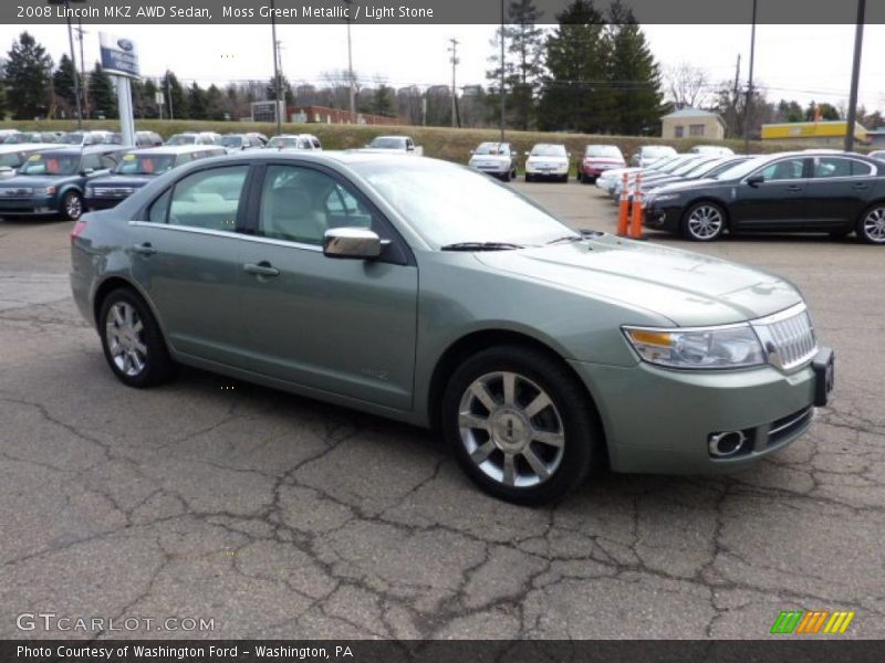 Moss Green Metallic / Light Stone 2008 Lincoln MKZ AWD Sedan