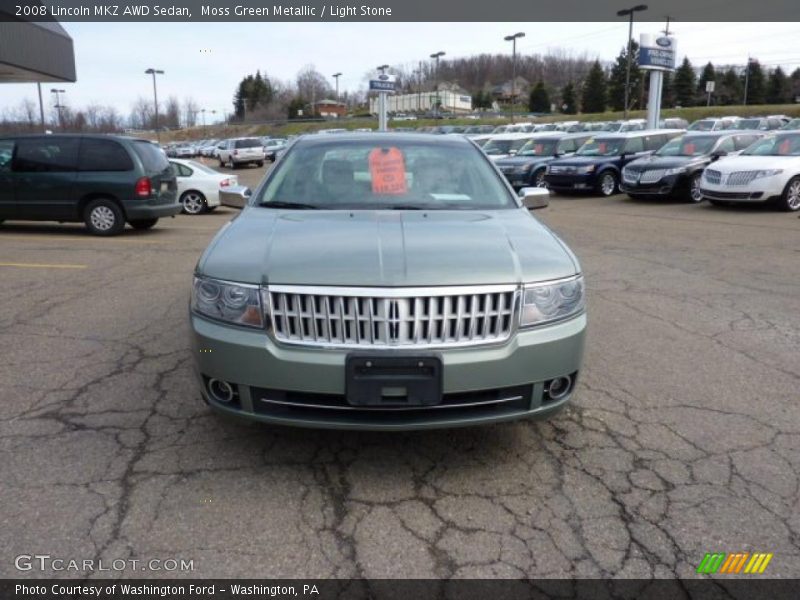 Moss Green Metallic / Light Stone 2008 Lincoln MKZ AWD Sedan