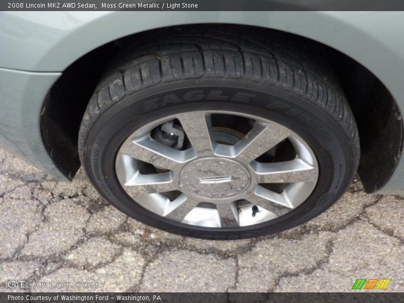 Moss Green Metallic / Light Stone 2008 Lincoln MKZ AWD Sedan