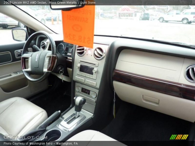 Moss Green Metallic / Light Stone 2008 Lincoln MKZ AWD Sedan