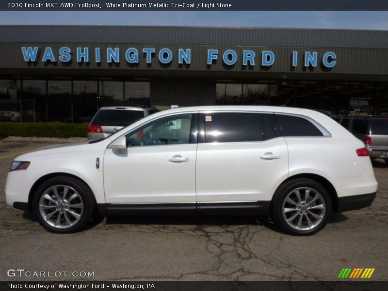 White Platinum Metallic Tri-Coat / Light Stone 2010 Lincoln MKT AWD EcoBoost
