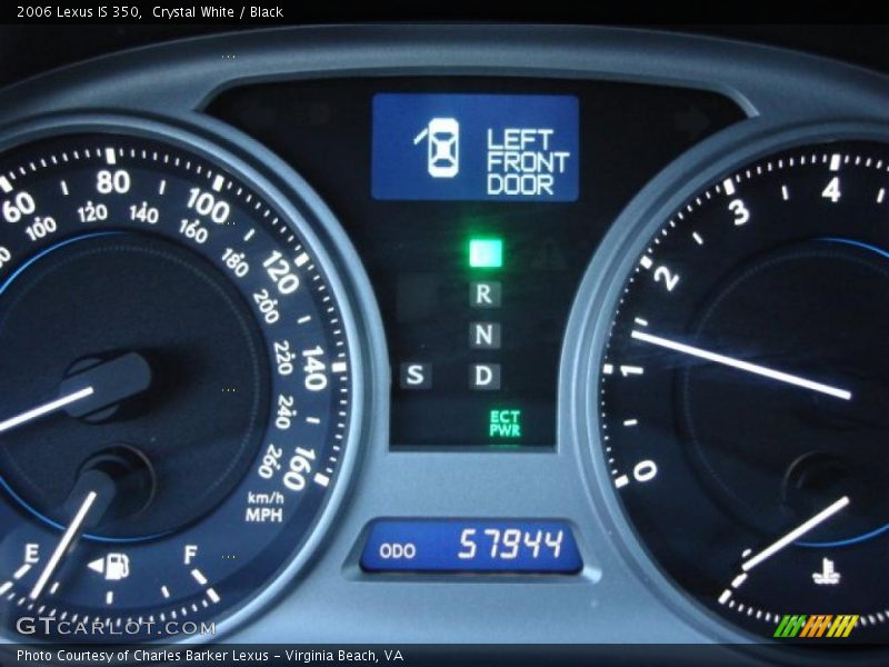 Crystal White / Black 2006 Lexus IS 350