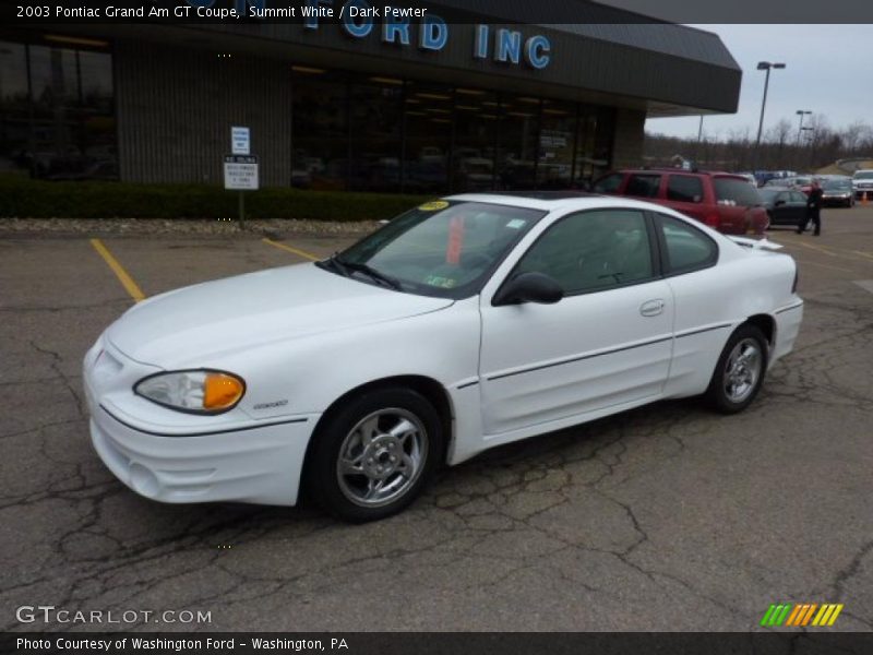 Summit White / Dark Pewter 2003 Pontiac Grand Am GT Coupe