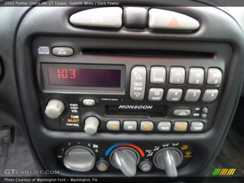 Controls of 2003 Grand Am GT Coupe