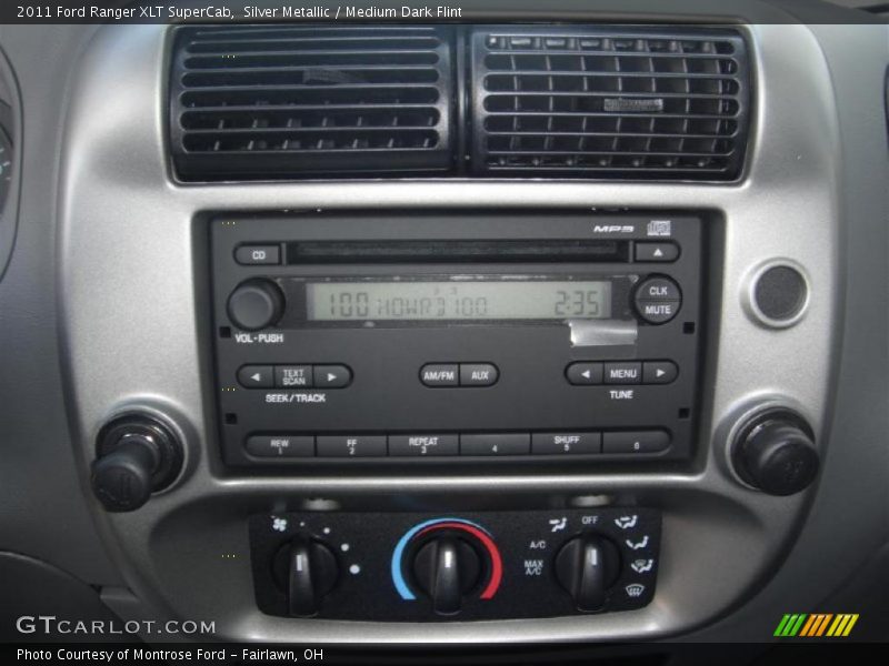 Controls of 2011 Ranger XLT SuperCab