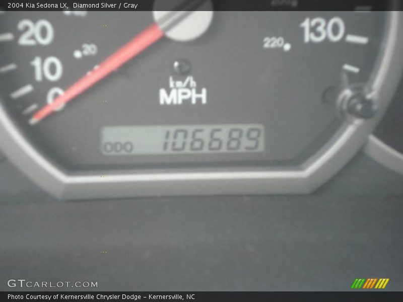 Diamond Silver / Gray 2004 Kia Sedona LX