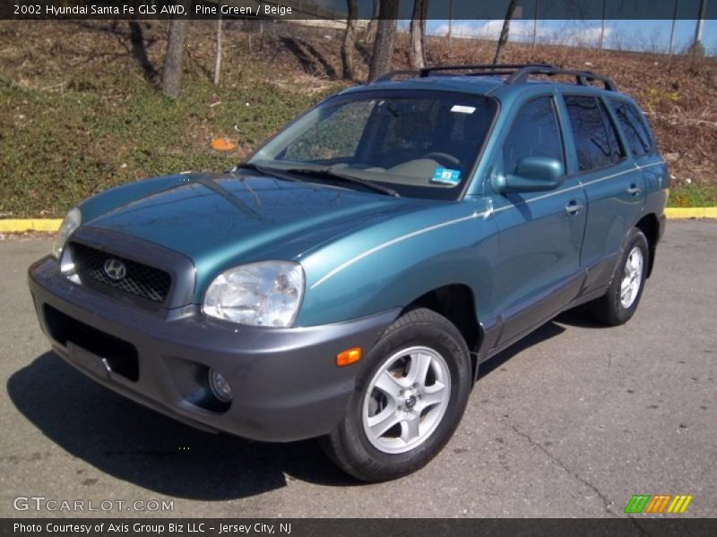 Pine Green / Beige 2002 Hyundai Santa Fe GLS AWD
