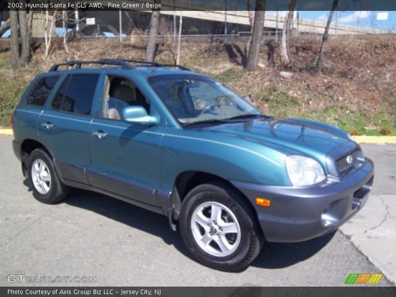 Pine Green / Beige 2002 Hyundai Santa Fe GLS AWD