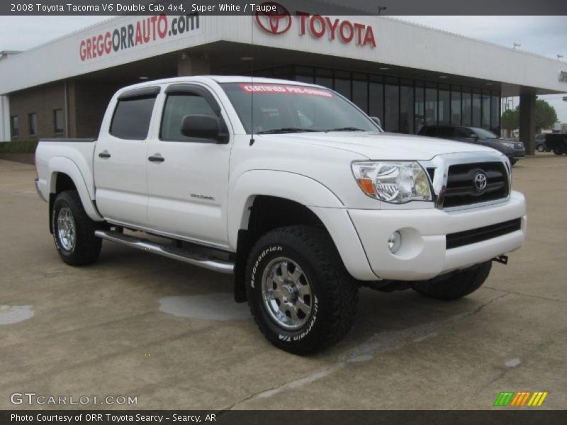 Super White / Taupe 2008 Toyota Tacoma V6 Double Cab 4x4