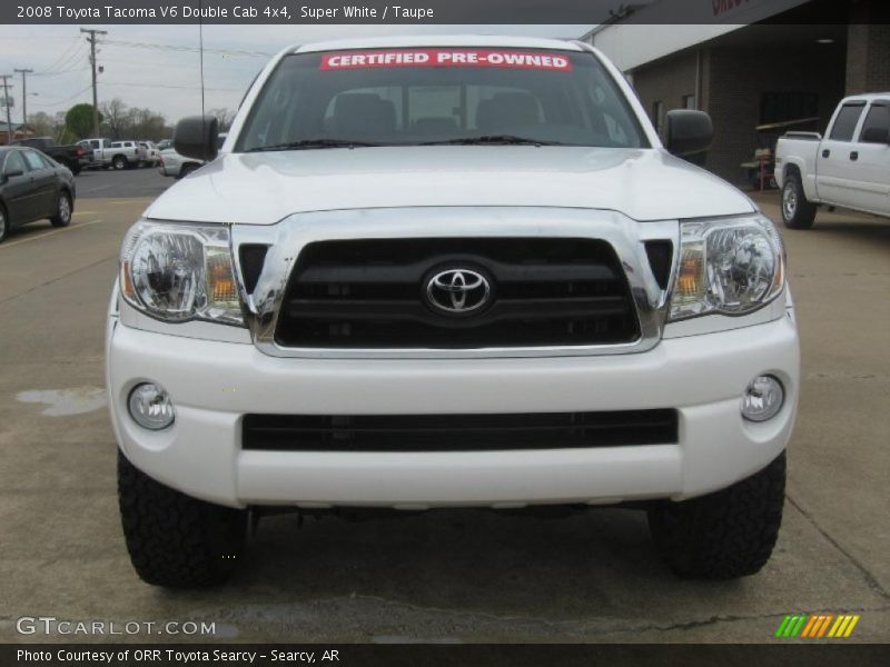 Super White / Taupe 2008 Toyota Tacoma V6 Double Cab 4x4
