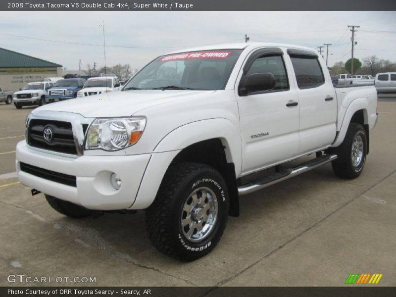 Super White / Taupe 2008 Toyota Tacoma V6 Double Cab 4x4