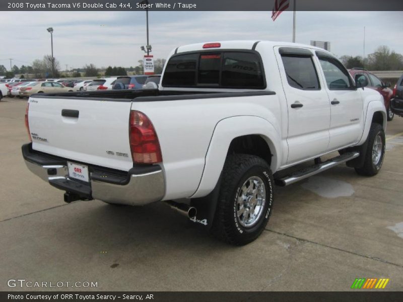 Super White / Taupe 2008 Toyota Tacoma V6 Double Cab 4x4