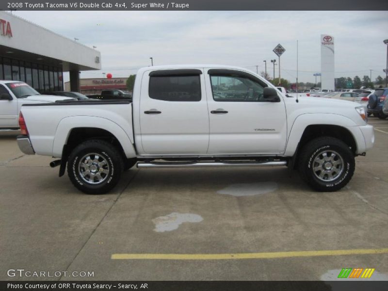 Super White / Taupe 2008 Toyota Tacoma V6 Double Cab 4x4