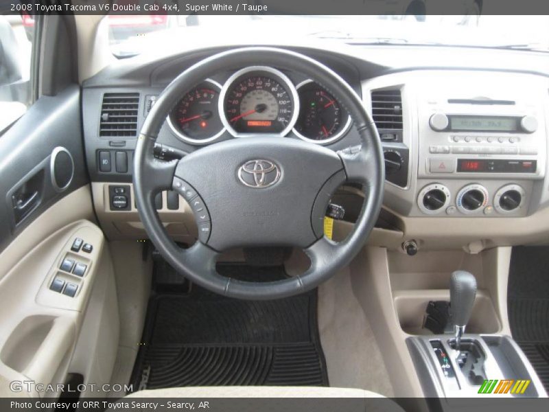 Super White / Taupe 2008 Toyota Tacoma V6 Double Cab 4x4