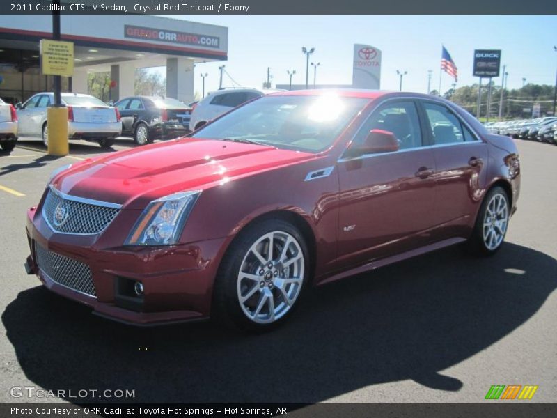 Crystal Red Tintcoat / Ebony 2011 Cadillac CTS -V Sedan