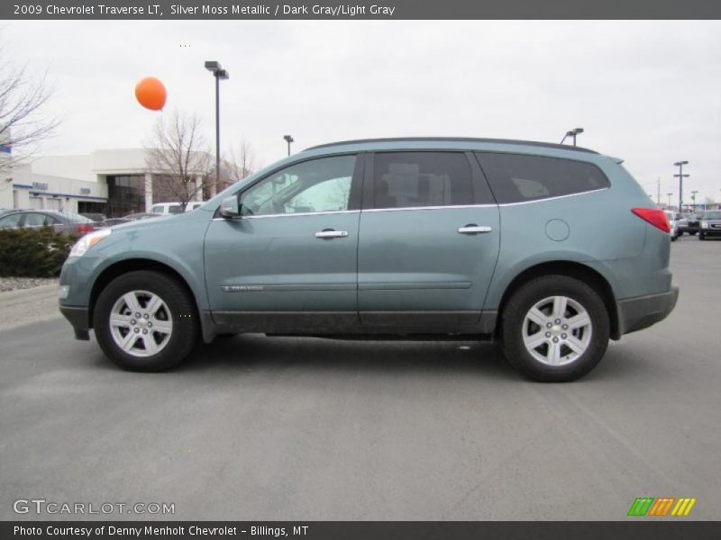 Silver Moss Metallic / Dark Gray/Light Gray 2009 Chevrolet Traverse LT