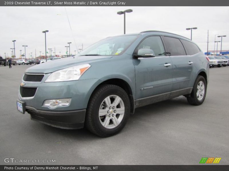 Silver Moss Metallic / Dark Gray/Light Gray 2009 Chevrolet Traverse LT