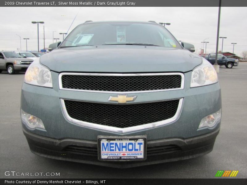 Silver Moss Metallic / Dark Gray/Light Gray 2009 Chevrolet Traverse LT