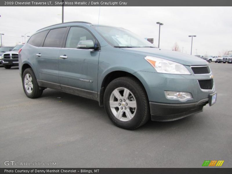 Silver Moss Metallic / Dark Gray/Light Gray 2009 Chevrolet Traverse LT
