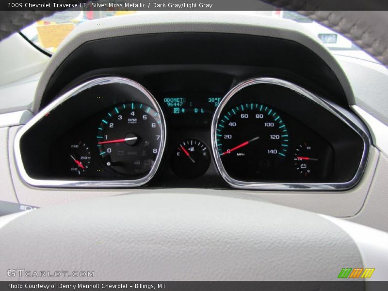 Silver Moss Metallic / Dark Gray/Light Gray 2009 Chevrolet Traverse LT