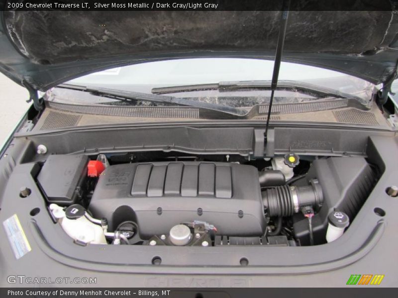 Silver Moss Metallic / Dark Gray/Light Gray 2009 Chevrolet Traverse LT