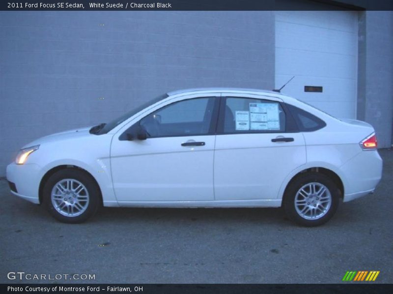 White Suede / Charcoal Black 2011 Ford Focus SE Sedan