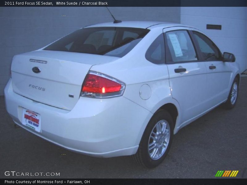 White Suede / Charcoal Black 2011 Ford Focus SE Sedan