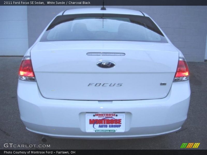 White Suede / Charcoal Black 2011 Ford Focus SE Sedan