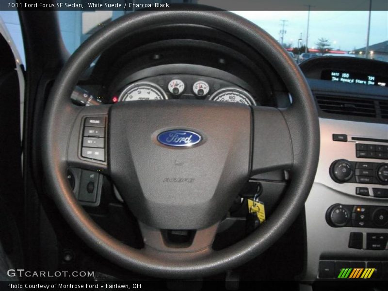 White Suede / Charcoal Black 2011 Ford Focus SE Sedan