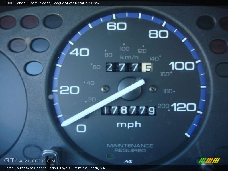 Vogue Silver Metallic / Gray 2000 Honda Civic VP Sedan