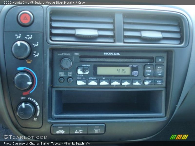 Controls of 2000 Civic VP Sedan
