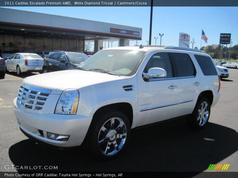 White Diamond Tricoat / Cashmere/Cocoa 2011 Cadillac Escalade Premium AWD