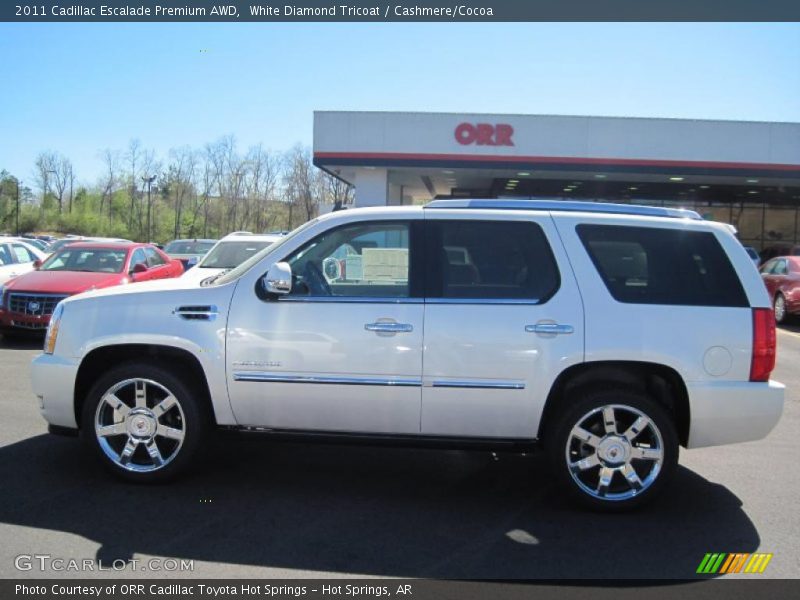 White Diamond Tricoat / Cashmere/Cocoa 2011 Cadillac Escalade Premium AWD