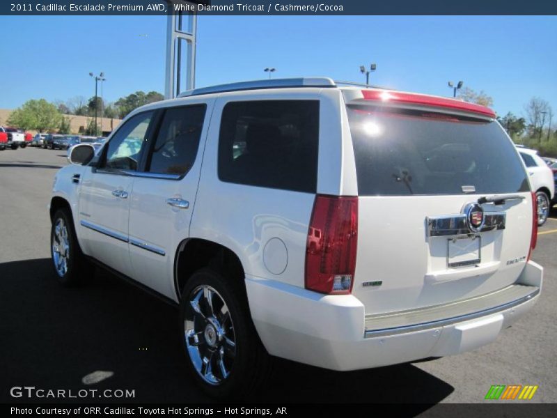 White Diamond Tricoat / Cashmere/Cocoa 2011 Cadillac Escalade Premium AWD