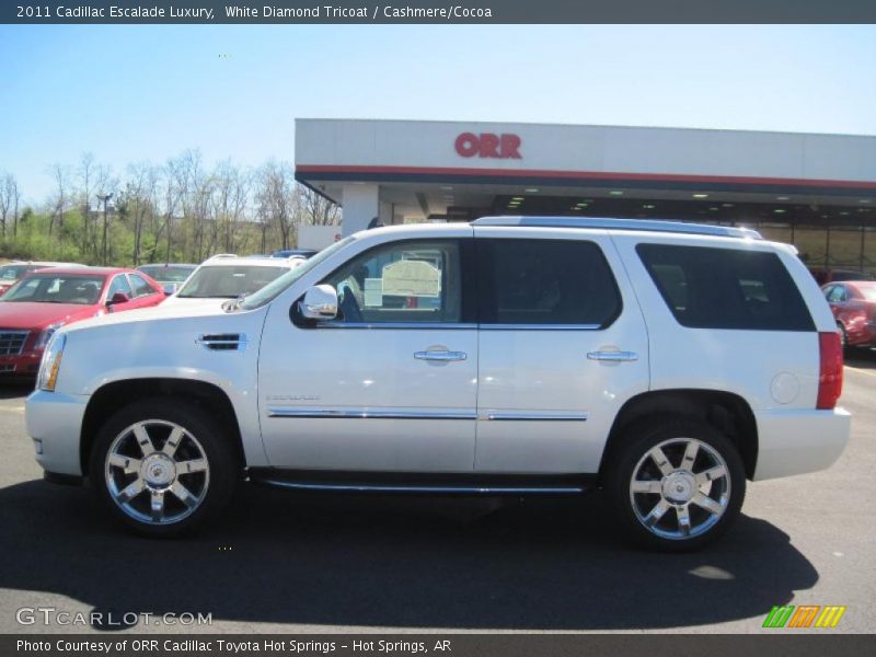 White Diamond Tricoat / Cashmere/Cocoa 2011 Cadillac Escalade Luxury