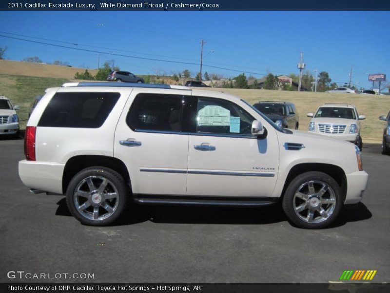 White Diamond Tricoat / Cashmere/Cocoa 2011 Cadillac Escalade Luxury
