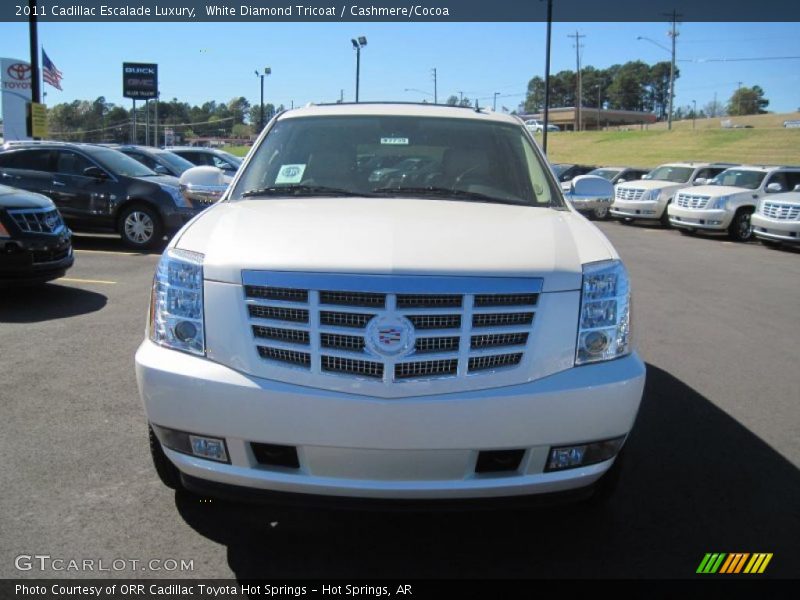 White Diamond Tricoat / Cashmere/Cocoa 2011 Cadillac Escalade Luxury