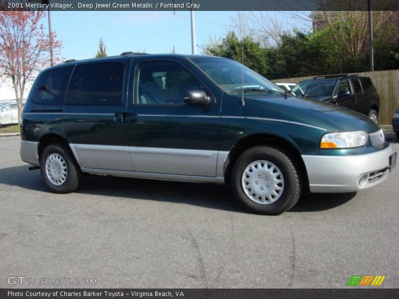 Deep Jewel Green Metallic / Portland Gray 2001 Mercury Villager