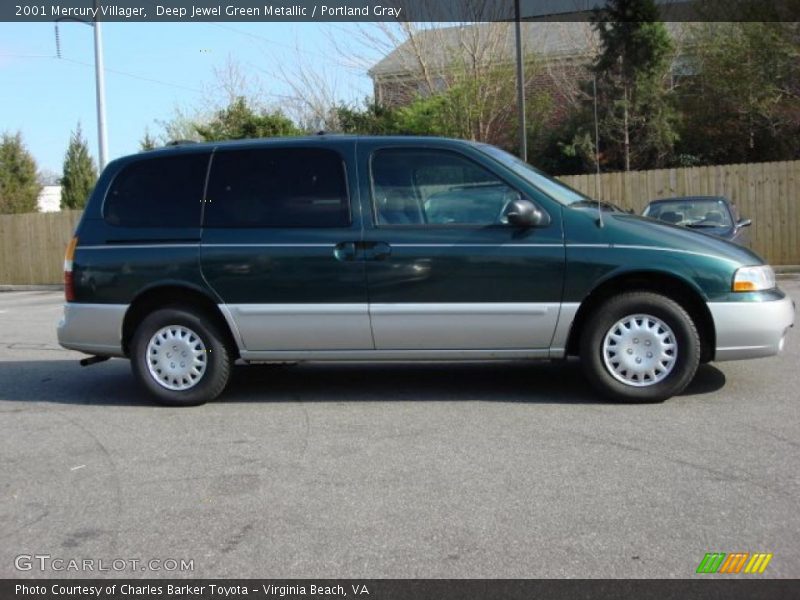 Deep Jewel Green Metallic / Portland Gray 2001 Mercury Villager