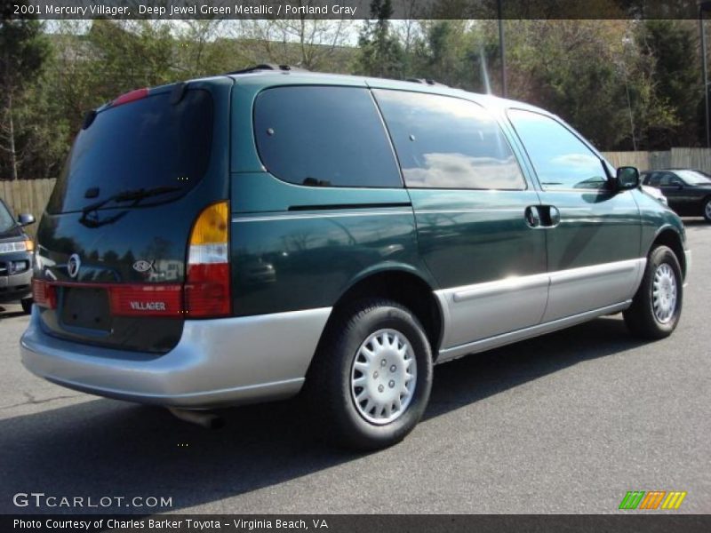 Deep Jewel Green Metallic / Portland Gray 2001 Mercury Villager